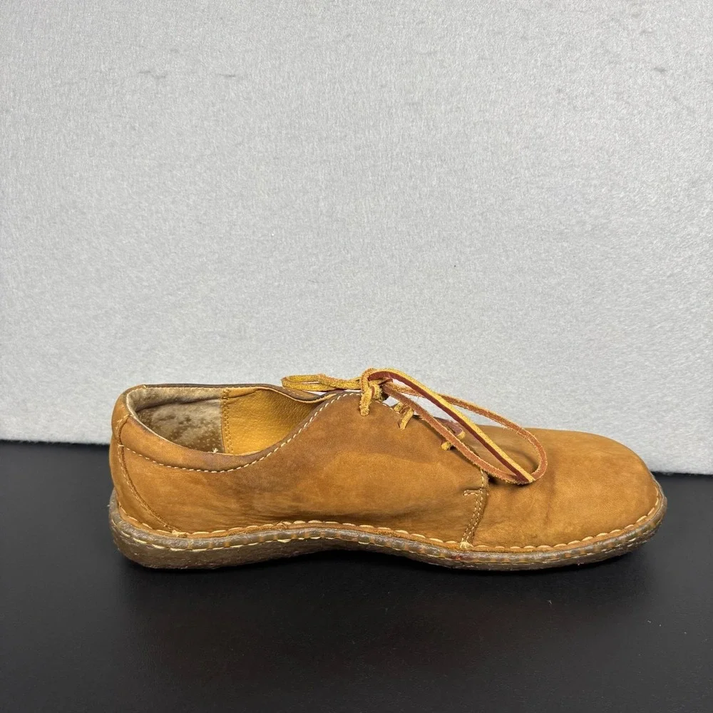 Canyon River Blues Hana Brown Tan Leather Lace Up Loafers Womens 9M Casual Shoes